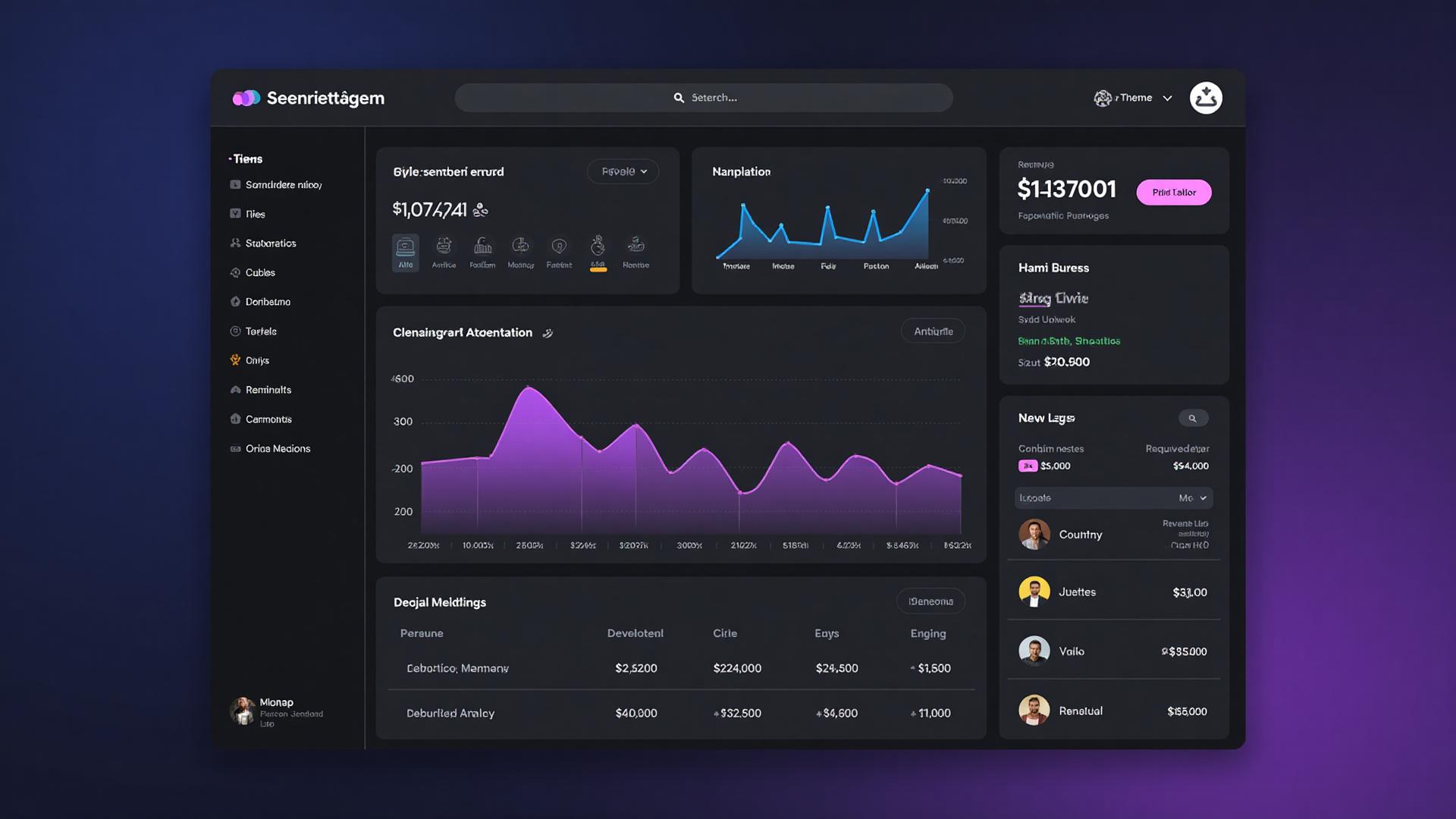 Gymforce Dashboard Interface - Complete gym management software with member tracking, billing automation, and class scheduling features